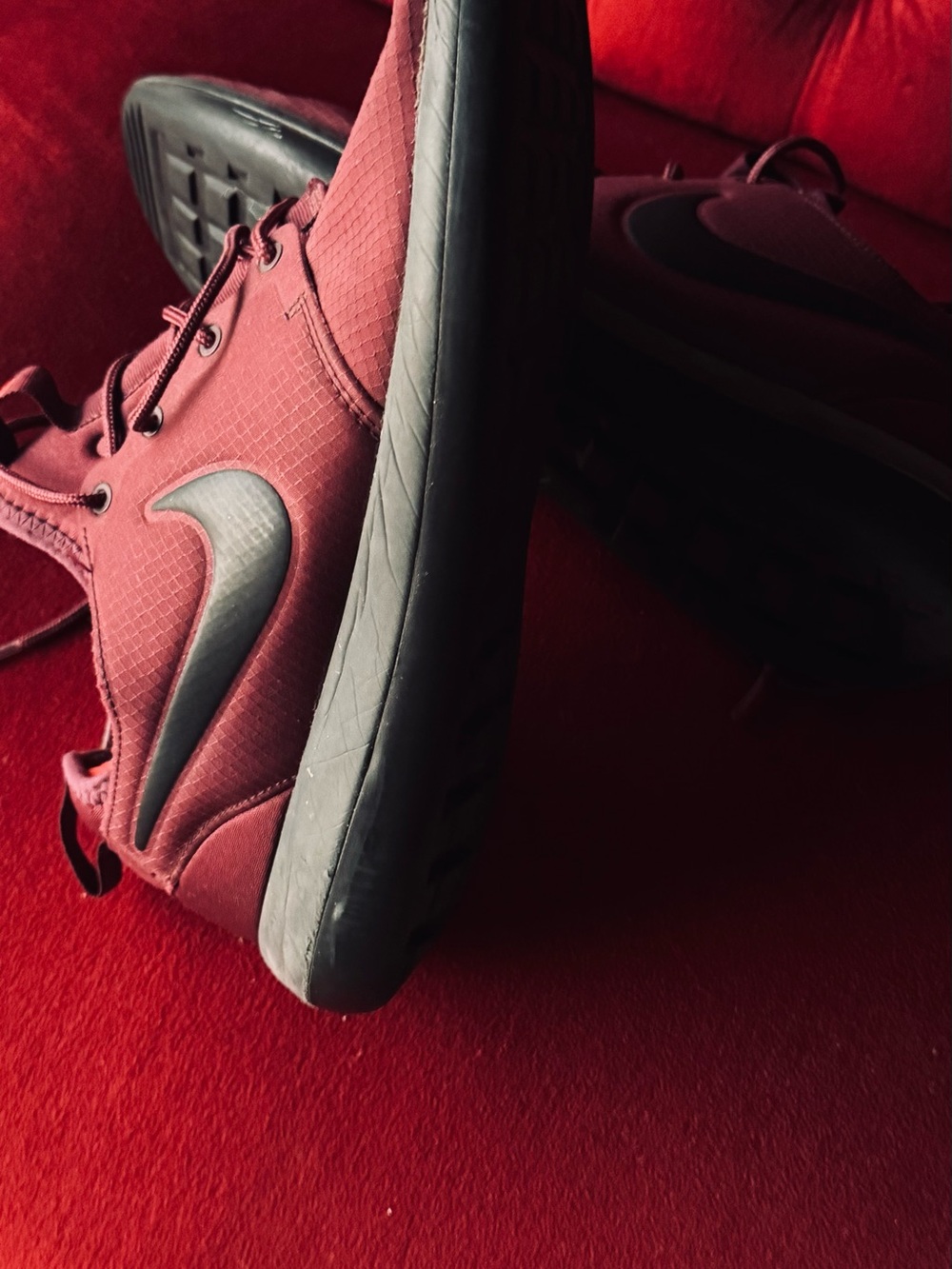 Nike Women’s Pink Athletic Sneakers with Black Swoosh